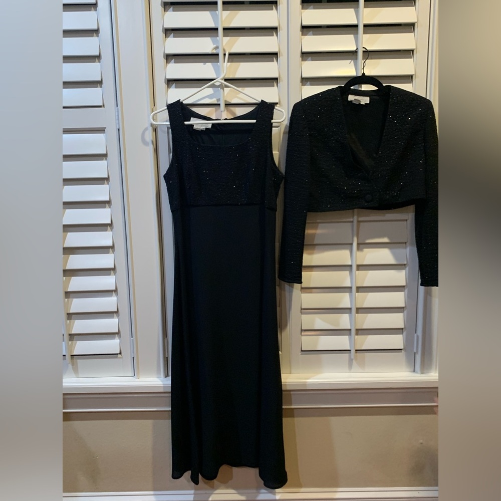 Black formal dress set